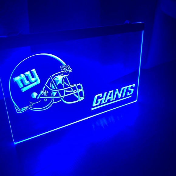 NEW YORK GIANTS LED NEON BLUE LIGHT SIGN 8x12 - Picture 4 of 4